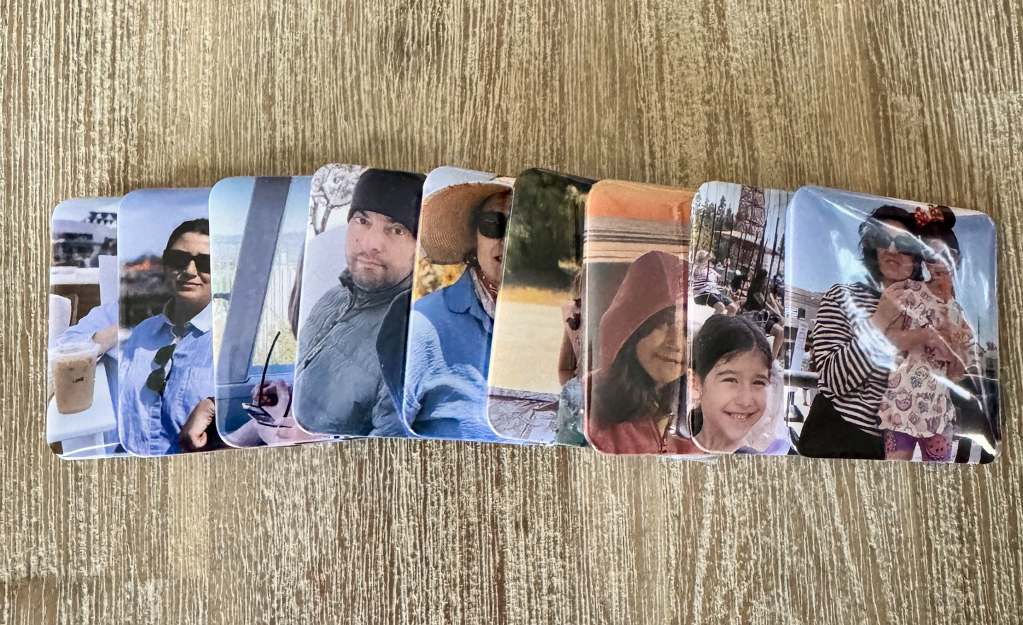 Custom 9 Photo Magnets 2"x2" | Personalized Gift for Couples Holiday Family | Memories to Last